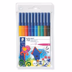 Staedtler Noris 326, 10 couleurs, Noir, Bleu, Marron, Vert, Orange, Rouge, Violet, Jaune, 1 mm, Rond, ISO 11540, BS 7272-1/2, ...