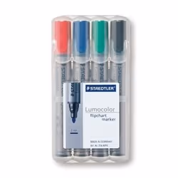 Staedtler 356 WP4, 4 pièce(s), Noir, Bleu, Vert, Rouge, Gris, Polypropylène (PP), 2 mm