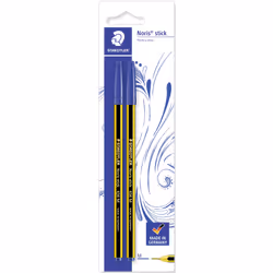 Staedtler Noris stick 434, Stylo à bille, Bleu, 2 pièce(s), Moyen