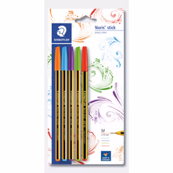 Staedtler 434-SBK5P2, Stylo à bille, Multicolore, Hexagonal, Allemagne, ISO 11540, Ampoule