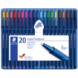 STAEDTLER Stylo ... bille triplus ball 437 M tui de 4 0000000 Noir