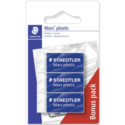 Staedtler Mars 526 53 gomme à effacer Plastique Bleu, Blanc 3 pièce(s)