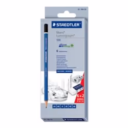 Staedtler Mars Lumograph 100, Multicolore, Bleu, 2 mm, 6 pièce(s)