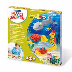 Staedtler FIMO kids 8034, Pâte à modeler, Gris, Rouge, Turquoise, Jaune, Enfant, 4 pièce(s), 4 couleurs, 42 g