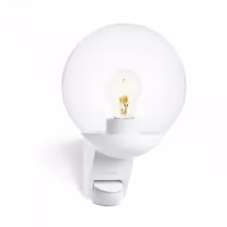 STEINEL L 585 S WS, Éclairage mural extérieur, Blanc, Verre, Plastique, IP44, Jardin, II