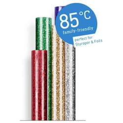 Steinel Bâtons de colle 7 mm 150 mm multicolore, effet scintillant, or, argent, rouge, vert, bleu 96 g 16 pc(s)