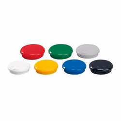 Dahle 95524, Aimant de tableau blanc, Couleurs assorties, 24 mm, 24 mm, 7 mm, 10 pièce(s)