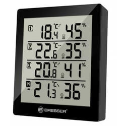 Bresser Optics 7000020CM3000 thermomètre environnement Thermomètre électrique Intérieur & extérieur Noir, Blanc