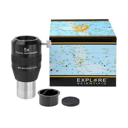 Explore Scientific - Extender Lentille barlowlinse pour Augmenter la Distance focale pour télescope - x5 - Blanc