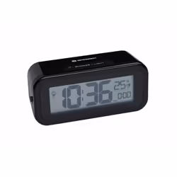 Bresser Optics MyTime Amber, Réveil numérique, Rectangle, Noir, Plastique, 12/24h, F, °C