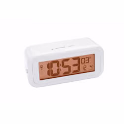 Bresser Optics MyTime Amber, Réveil numérique, Rectangle, Blanc, Plastique, 12/24h, F, °C