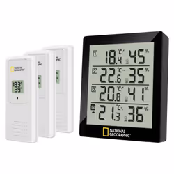 National Geographic - Thermo/hygromètre Noir - 4 résultats de mesure