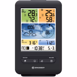 Bresser Optics 7002585 station météo numérique Noir LCD Batterie Wifi