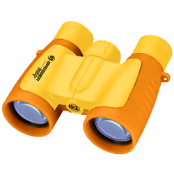 Bresser Optics Jumelles pour Enfants BRESSER JUNIOR 3x30 en différentes Couleurs jaune, 3x, 3 cm, Orange, Jaune, 110 g