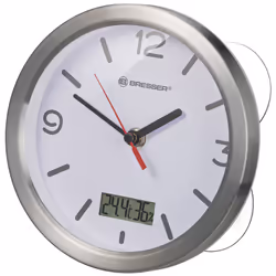 Bresser Optics MyTime, Mur, Horloge à quartz, Cercle, Blanc, Aluminium, Plastique, Batterie