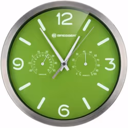 Bresser Optics MyTime, Réveil à quartz, Vert, Acier inoxydable, Mignon, 1,5 V, 250 mm, 250 mm