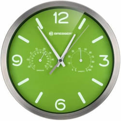Bresser Optics MyTime Réveil à quartz Vert, Acier inoxydable