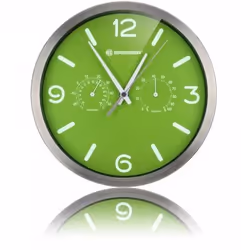Bresser Optics MyTime Réveil à quartz Vert, Acier inoxydable