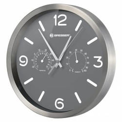 Bresser Optics MyTime Réveil à quartz Anthracite, Acier inoxydable