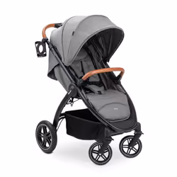 Hauck Uptown, Ciel de lit, Poussette classique, unisexe, Roues pleines, Pliable, Gris