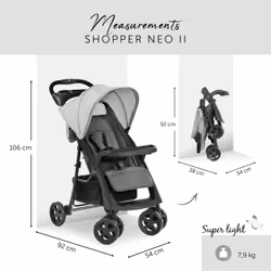 Hauck SHOPPER NEO II Poussette classique 1 siège(s) Noir, Gris