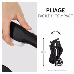 Hauck Travel N Care Landau avec système de voyage 1 siège(s) Noir