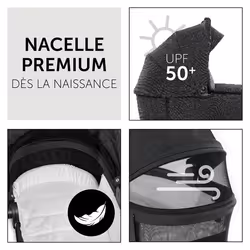 Hauck Vision X Set Landau avec système de voyage 1 siège(s) Noir