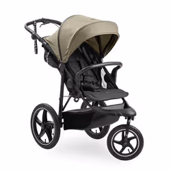 Hauck Runner 3, Ciel de lit, Poussette tout-terrain, unisexe, Roues gonflables, Pliable, Olive