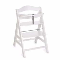 Hauck Alpha+, Chaise haute traditionnelle, Siège rigide, Blanc, Monochromatique, 5 points, 90 kg