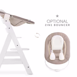 Hauck Alpha+ Chaise haute traditionnelle Siège rigide Blanc - Vue supplémentaire 6