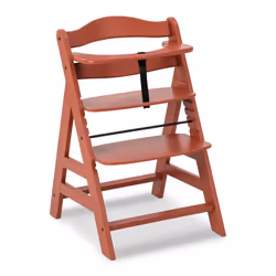 Hauck Alpha+, Chaise haute traditionnelle, Siège rigide, Marron, Monochromatique, 5 points, Bois d'hêtre