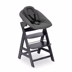 Hauck 661512, Chaise haute traditionnelle, Siège rembourré, Gris, Monochromatique, 5 points, Coton