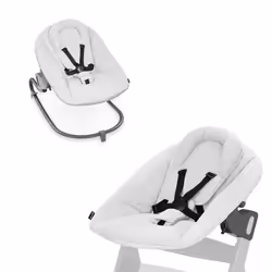Hauck Alpha Bouncer Premium avec harnais 5 points, Garçon/Fille, Dossier réglable, Gris clair