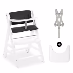 Hauck Beta+ Chaise haute traditionnelle Siège rigide Noir, Blanc