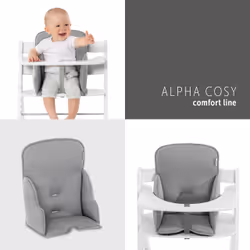 Hauck Alpha cosy Comfort Coussin de chaise haute Gris - Vue supplémentaire 6