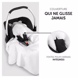 Hauck Snuggle N Dream Couverture pour bébé Gris, Blanc 80 x 80 cm Garçon/Fille