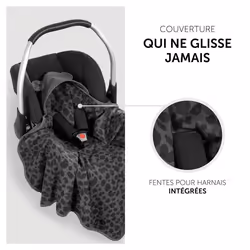 Hauck Snuggle N Dream Couverture pour bébé Noir, Gris 80 x 80 cm Garçon/Fille