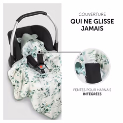 Hauck Snuggle N Dream Couverture pour bébé Vert, Couleur menthe, Blanc 80 x 80 cm Garçon/Fille
