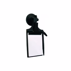 Avec support de serrage et stylo à bille. Fixation avec ventouse. Dimensions : 22 x 9,5 x 4,5 cm - Matériau : plastique