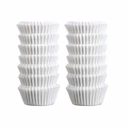 Zenker 43423, Caissettes pour cupcake / muffin, Rond, Surface strié, 220 °C, Blanc, Papier
