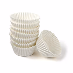 Zenker 43436, Caissettes pour cupcake / muffin, Rond, Surface strié, 220 °C, Blanc, Papier