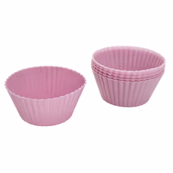 Zenker 43928, Caissettes pour cupcake / muffin, Rond, Surface strié, 230 °C, Crème, Rose, Silicone