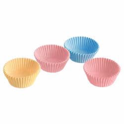 Zenker 43950, Caissettes pour cupcake / muffin, Rond, Surface strié, 220 °C, Bleu, Vert, Orange, Jaune, Papier