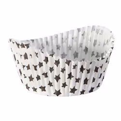 Zenker 43951, Caissettes pour cupcake / muffin, Ovale, Surface strié, 220 °C, Noir, Blanc, Papier