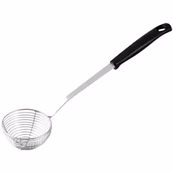 Fackelmann Epuisette pr fondue, Noir, Acier inoxydable, Acier inoxydable, Plastique, Anneau de suspension, 270 mm, 62 g