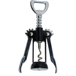Fackelmann 49781 tire-bouchon Tire-bouchon à ailettes Noir, Chrome