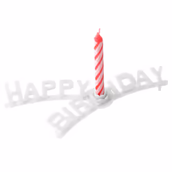 Set support "happy birthday" et 8 bougies d'anniversaire Fackelmann Rio Party