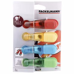 Fackelmann 59903 attache et clip de fermeture de sac 4 pièce(s) Clip de fermeture hermétique pour sac alimentaire
