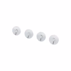 Lot de 4 crochets muraux à ventouse transparents Fackelmann Tecno