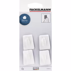 Fackelmann 61203 crochet pour rangement à usage domestique Intérieure Crochet de cuisine Blanc 4 pièce(s)